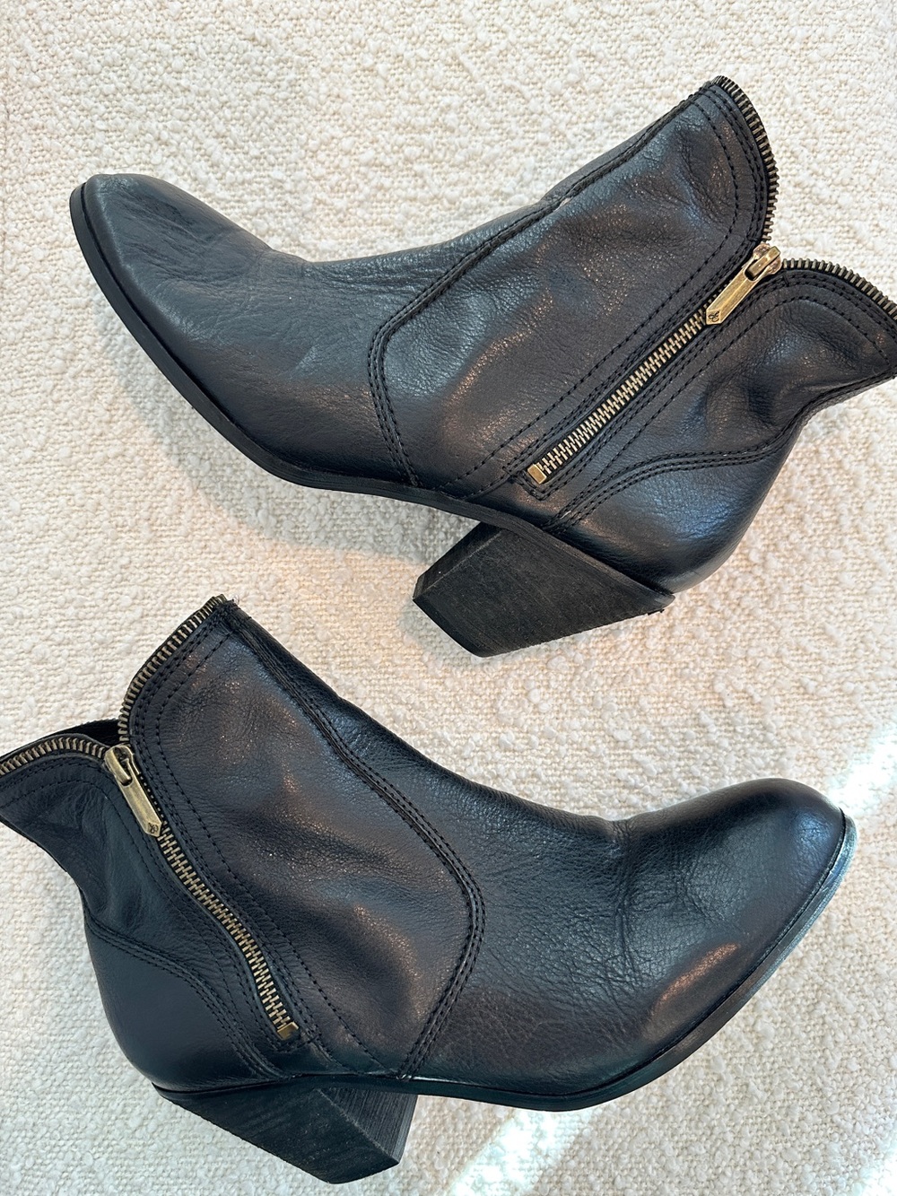 Sam Edelman Black Leather Ankle Boots – Women’s Size 11